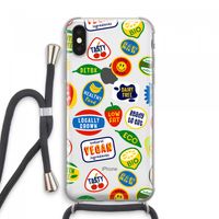 Fruitsticker: iPhone XS Max Transparant Hoesje met koord