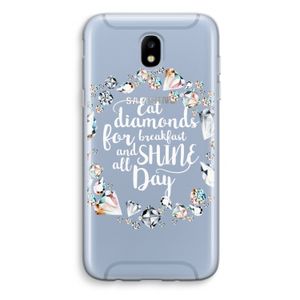 Diamonds: Samsung Galaxy J5 (2017) Transparant Hoesje