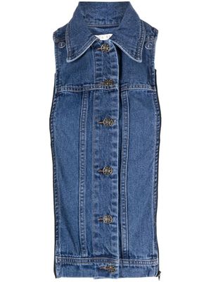 Veronica Beard veste en en sans manches - Bleu