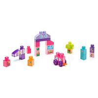 Mega Bloks bouw- en leertafel - roze - 30-delig - thumbnail