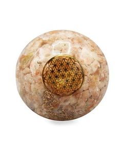 Orgone Bol Zonnesteen met Flower of Life