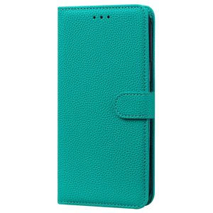 Xiaomi Redmi Note 10 5G hoesje - Bookcase - Koord - Pasjeshouder - Portemonnee - Camerabescherming - Kunstleer - Cyaan