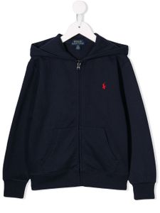 POLO RALPH LAUREN KIDS sweat à capuche à logo brodé - Bleu