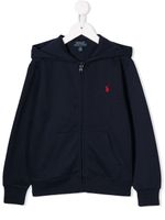 POLO RALPH LAUREN KIDS sweat à capuche à logo brodé - Bleu