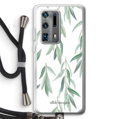 Branch up your life: Huawei P40 Pro Plus Transparant Hoesje met koord