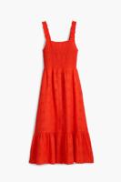 Geborduurde midi-jurk - ORANGE - M