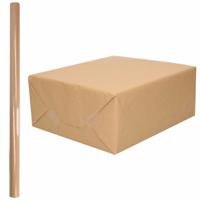 Bruin kraft Inpakpapier/cadeaupapier - 2x rollen - 500 x 70 cm - stevig papier