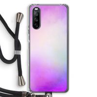 Clouds pastel: Sony Sony Xperia 10 III Transparant Hoesje met koord