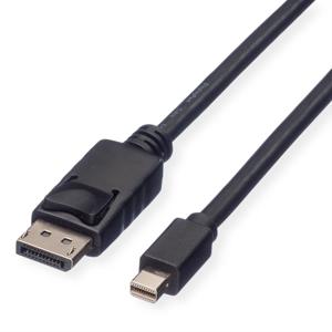 ROLINE GREEN DisplayPort kabel, DP Male - Mini DP Male, TPE, zwart, 3 m