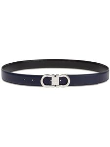 Ferragamo ceinture en cuir à boucle Gancini - Bleu