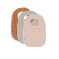 Jollein slab badstof Pale Pink/Nougat/Caramel (3-pack) Maat - thumbnail