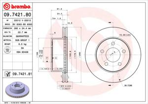 Brembo Remschijven 09.7421.80