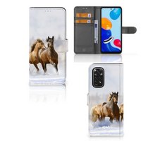 Xiaomi Redmi Note 11/11S Telefoonhoesje met Pasjes Paarden - thumbnail
