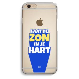 Laat de zon in je hart: iPhone 6 / 6S Transparant Hoesje