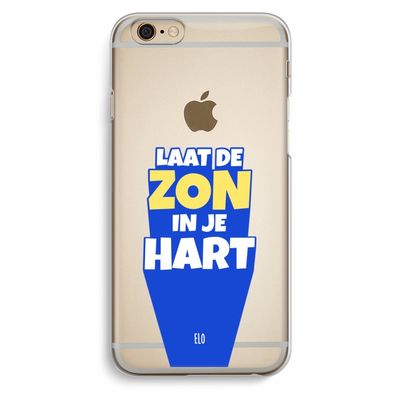 Laat de zon in je hart: iPhone 6 / 6S Transparant Hoesje