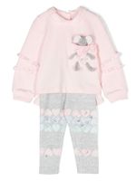 Lapin House ensemble sweat-legging à imprimé cœurs - Rose