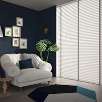 Eco houten jaloezieën 50mm met 25mm ladderband Eco houten jaloezieën 50mm met 25mm ladderband