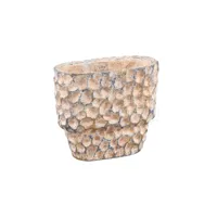 PTMD Bloempot Liselot Bruin Ovaal 18cm