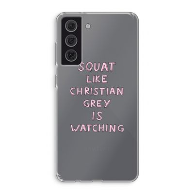 Christian Grey: Samsung Galaxy S21 FE Transparant Hoesje