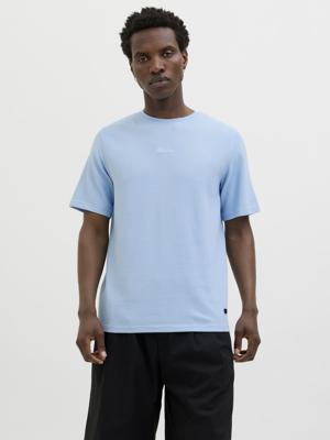 Jack - Jones Jprblafranco Ss Tee Crew Neck Ln Print T-shirts Chambray Blue