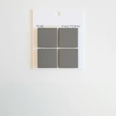 The Mosaic Factory London Mozaiek Tegel Vierkant - Donker Grijs Porselein Ongeglazuurd, R11 309x309 mm