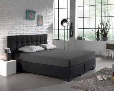 Homecare Dubbel Jersey Matras Hoeslaken Antraciet 220 gr