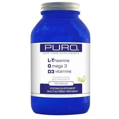 Puro L-Theanine Omega 3 Capsules Innerlijke Onrust 180Capsules