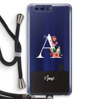 Pink Bouquet: Honor 9 Transparant Hoesje met koord