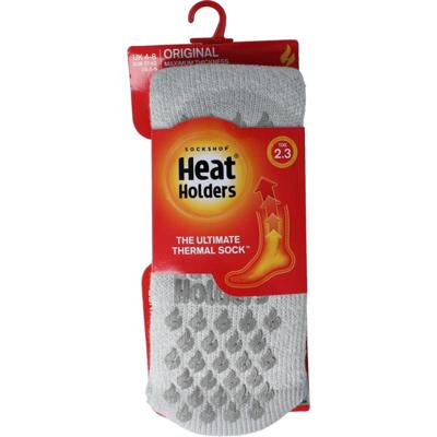Heat Holders anti slip socks silver grey