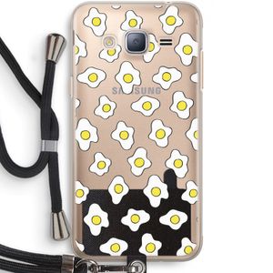 Spiegeleitjes: Samsung Galaxy J3 (2016) Transparant Hoesje met koord