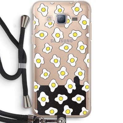 Spiegeleitjes: Samsung Galaxy J3 (2016) Transparant Hoesje met koord