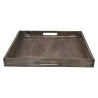 Dienblad Claudina hout M 39x39cm bruin