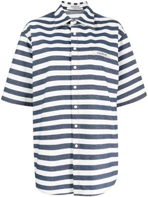 Kimhekim chemise en coton à rayures - Bleu