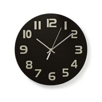 Nedis CLWA006GL30BK Ronde Wandklok Diameter 30 Cm Eenvoudig Te Lezen Cijfers Zwart