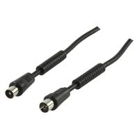 Valueline CX100 1.5/B coax-kabel 1,5 m Zwart - thumbnail