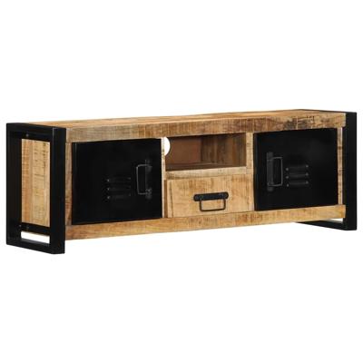 Tv-meubel 100x30x35 cm massief ruw mangohout