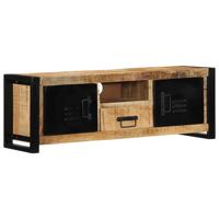 Tv-meubel 100x30x35 cm massief ruw mangohout