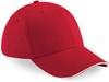 Beechfield CB20 Athleisure 6 Panel Cap - Classic Red/White - One Size