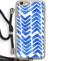 Blauwe pijlen: iPhone 6 PLUS / 6S PLUS Transparant Hoesje met koord