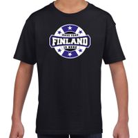 Have fear Finland is here supporter shirt / kleding met sterren embleem zwart voor kids XL (158-164)  - - thumbnail