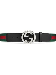 Gucci ceinture Web à boucle double G - Noir