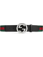 Gucci ceinture Web à boucle double G - Noir - thumbnail