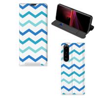 Sony Xperia 1 III | Hoesje met Magneet | Zigzag Blauw