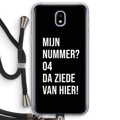 Da ziede van hier - Zwart: Samsung Galaxy J5 (2017) Transparant Hoesje met koord