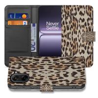 Bookcase Hoesje Voor OnePlus Nord CE 5 | Leopard Design Met Pasjeshouder En Magnetisch Sluiting