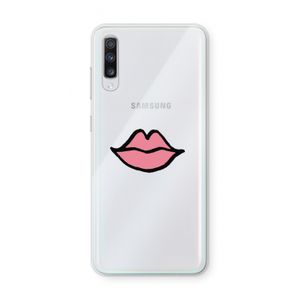 Kusje: Samsung Galaxy A70 Transparant Hoesje