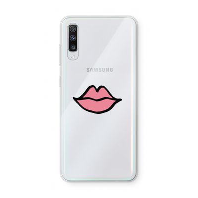 Kusje: Samsung Galaxy A70 Transparant Hoesje
