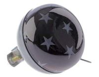 Fietsbel Ding-Dong NietVerkeerd Stars ø60mm - zwart/witte strepen