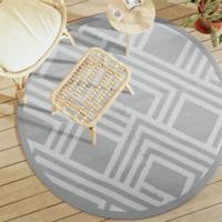 VidaXL Buitenkleed arakil ø160 cm polypropeen grijs