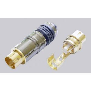 BKL Electronic 0212017 Miniatuur-DIN-connector Stekker, recht Aantal polen: 4 Chroom 1 stuk(s)